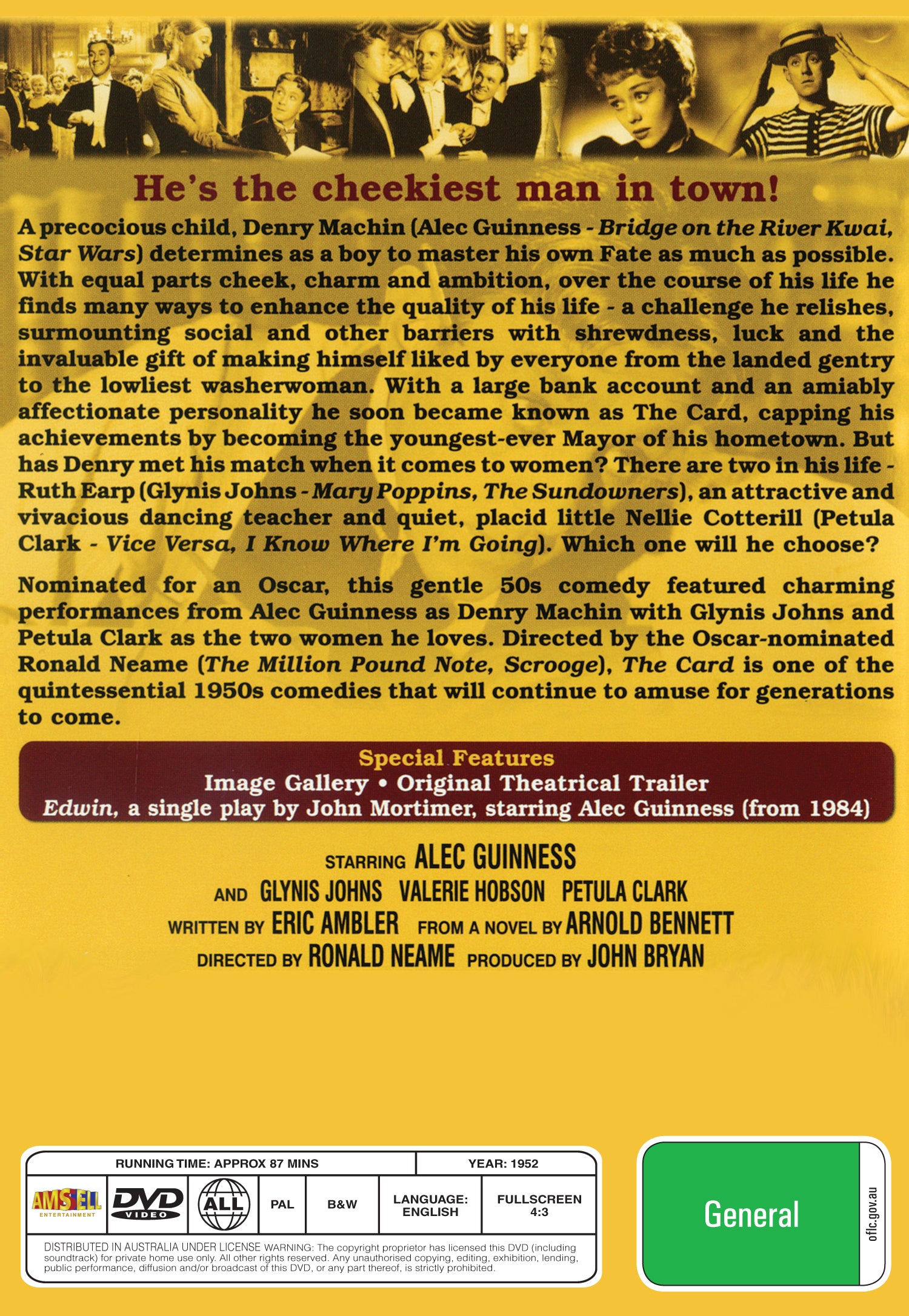 Buy Online The Card (1952) - DVD - Alec Guinness, Glynis Johns | Best Shop for Old classic and hard to find movies on DVD - Timeless Classic DVD