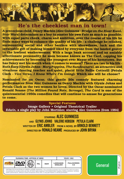 Buy Online The Card (1952) - DVD - Alec Guinness, Glynis Johns | Best Shop for Old classic and hard to find movies on DVD - Timeless Classic DVD