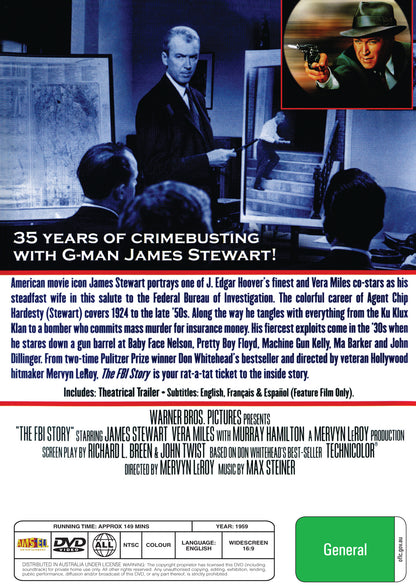 Buy Online The FBI Story (1959) - DVD - James Stewart, Vera Miles | Best Shop for Old classic and hard to find movies on DVD - Timeless Classic DVD