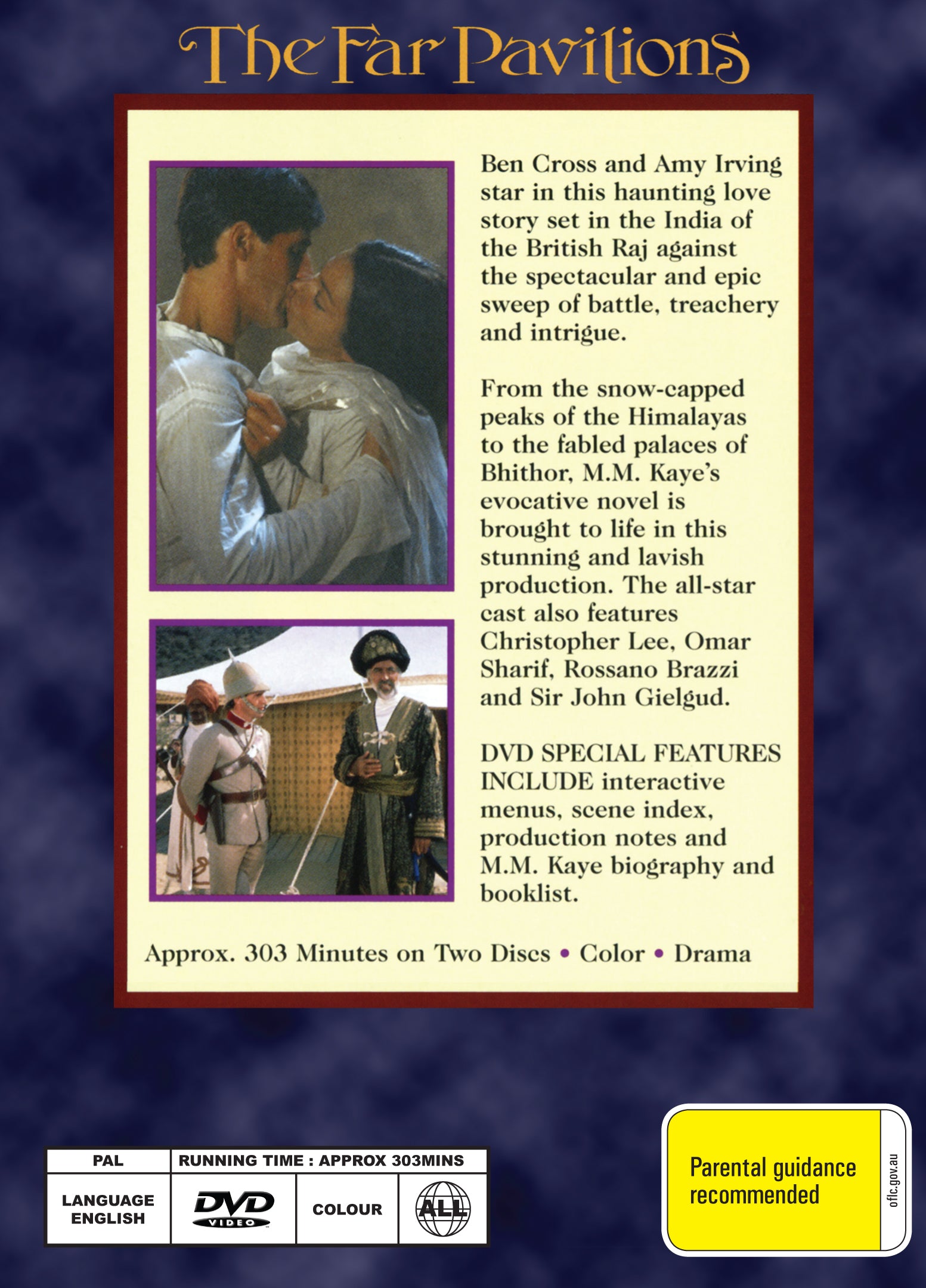The Far Pavilions DVD Ben Cross Amy Irving Timeless Classic DVD the-far-pavilions-dvd-ben-cross-amy-irving-timeless-classic-dvd