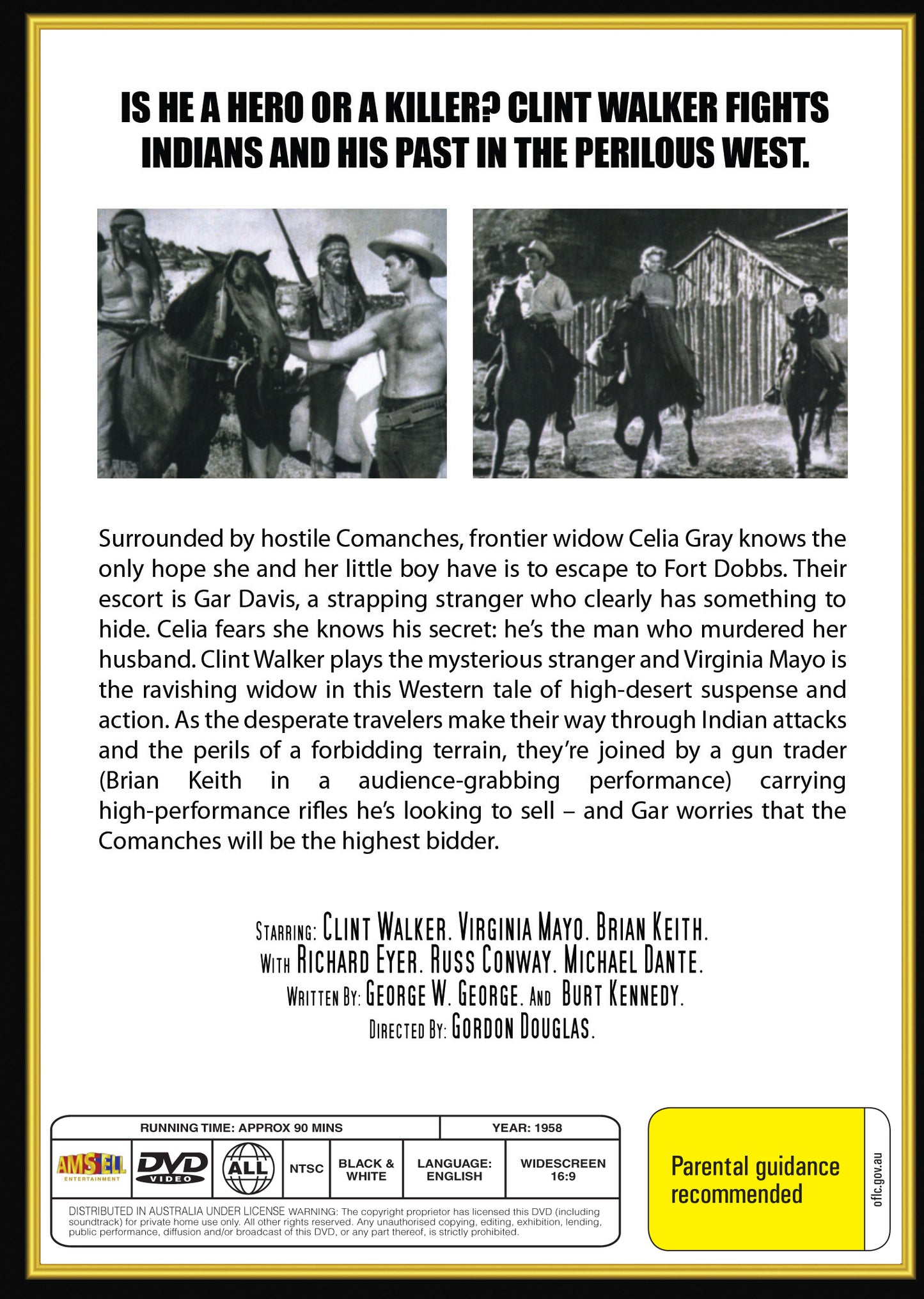 Buy Online Fort Dobbs (1958) - DVD - Clint Walker, Virginia Mayo | Best Shop for Old classic and hard to find movies on DVD - Timeless Classic DVD