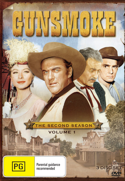 Buy Online Gunsmoke : The Second Season Volume 1 (1956 - 57) - DVD - James Arness, Milburn Stone | Best Shop for Old classic and hard to find movies on DVD - Timeless Classic DVD