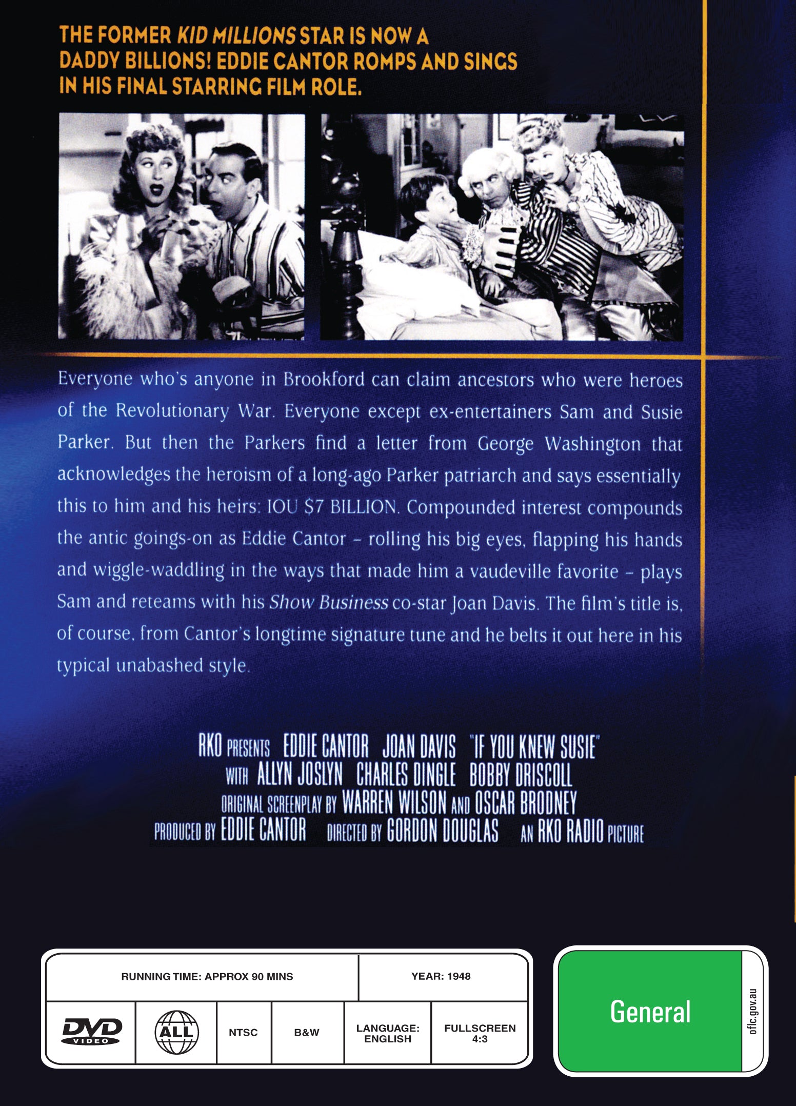 Buy Online If You Knew Susie (1948) - DVD - Eddie Cantor, Joan Davis | Best Shop for Old classic and hard to find movies on DVD - Timeless Classic DVD
