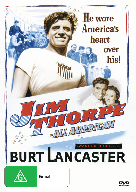 Buy Online Jim Thorpe - All-American (1951) - DVD - Burt Lancaster, Charles Bickford | Best Shop for Old classic and hard to find movies on DVD - Timeless Classic DVD