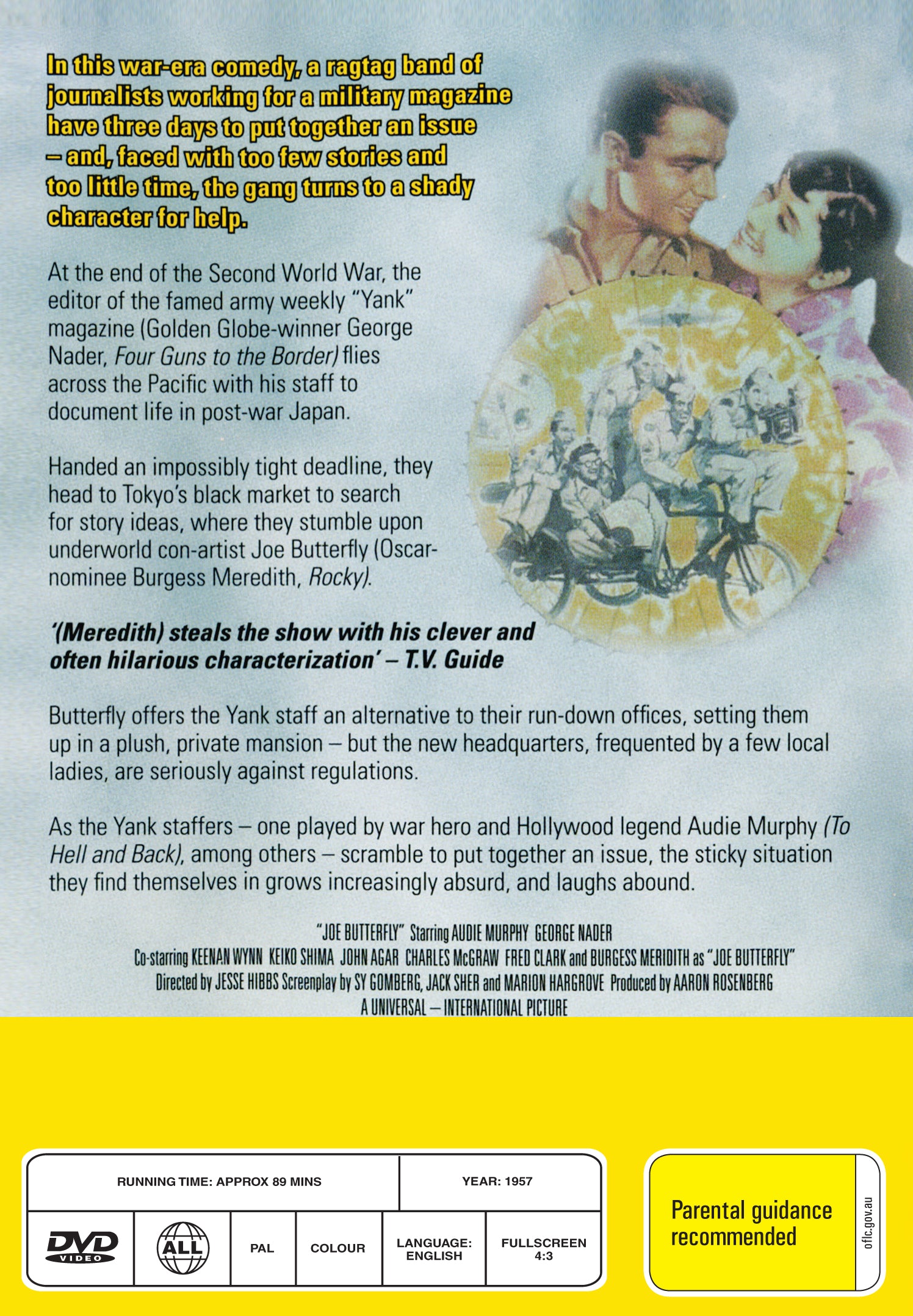 Buy Online Joe Butterfly (1957) - DVD - Audie Murphy, George Nader | Best Shop for Old classic and hard to find movies on DVD - Timeless Classic DVD