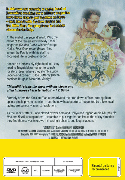 Buy Online Joe Butterfly (1957) - DVD - Audie Murphy, George Nader | Best Shop for Old classic and hard to find movies on DVD - Timeless Classic DVD