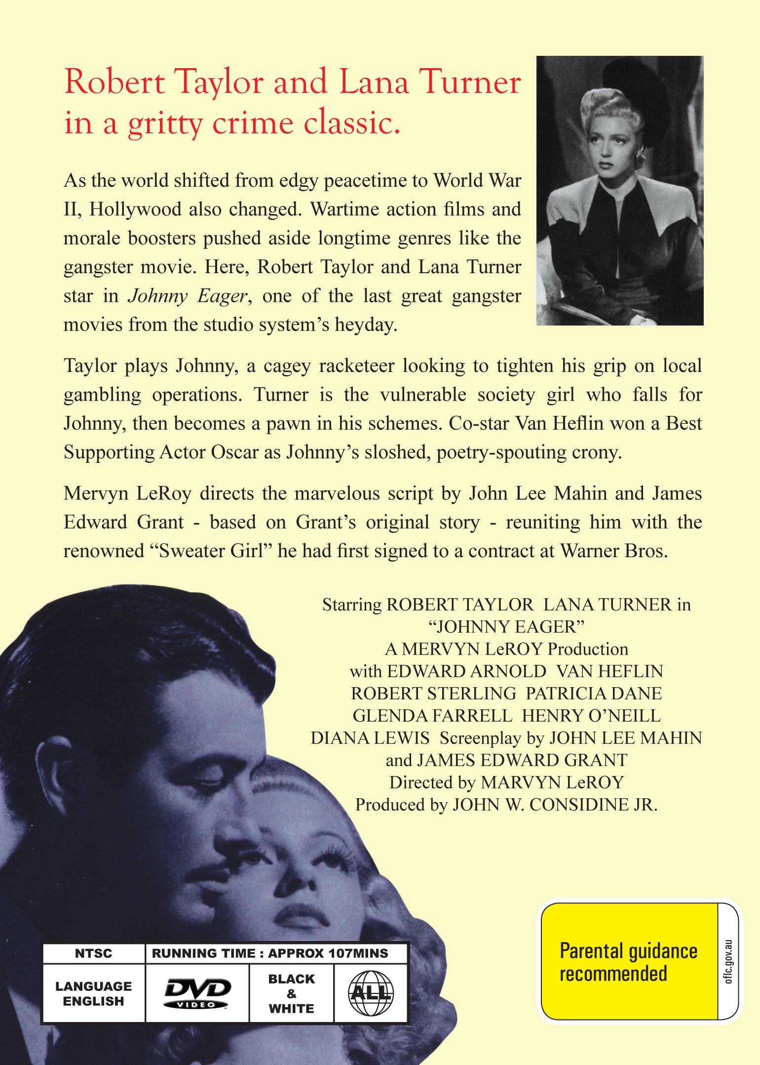 Buy Online Johnny Eager (1941) - DVD - Robert Taylor, Lana Turner | Best Shop for Old classic and hard to find movies on DVD - Timeless Classic DVD