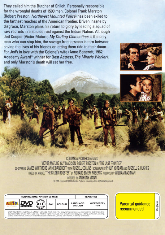 Buy Online The Last Frontier (1955) - DVD - Victor Mature, Guy Madison | Best Shop for Old classic and hard to find movies on DVD - Timeless Classic DVD