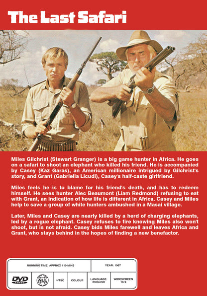 Buy Online The Last Safari (1967) - DVD - Kaz Garas, Stewart Granger | Best Shop for Old classic and hard to find movies on DVD - Timeless Classic DVD