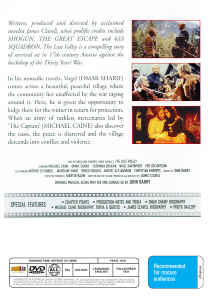 Buy Online The Last Valley (1971) - DVD - Michael Caine, Omar Sharif | Best Shop for Old classic and hard to find movies on DVD - Timeless Classic DVD