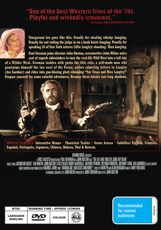 Buy Online The Life and Times of Judge Roy Bean (1972) - DVD - Paul Newman, Ava Gardner | Best Shop for Old classic and hard to find movies on DVD - Timeless Classic DVD