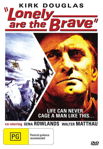 Buy Online Lonely Are the Brave (1962) - DVD - Kirk Douglas, Gena Rowlands | Best Shop for Old classic and hard to find movies on DVD - Timeless Classic DVD