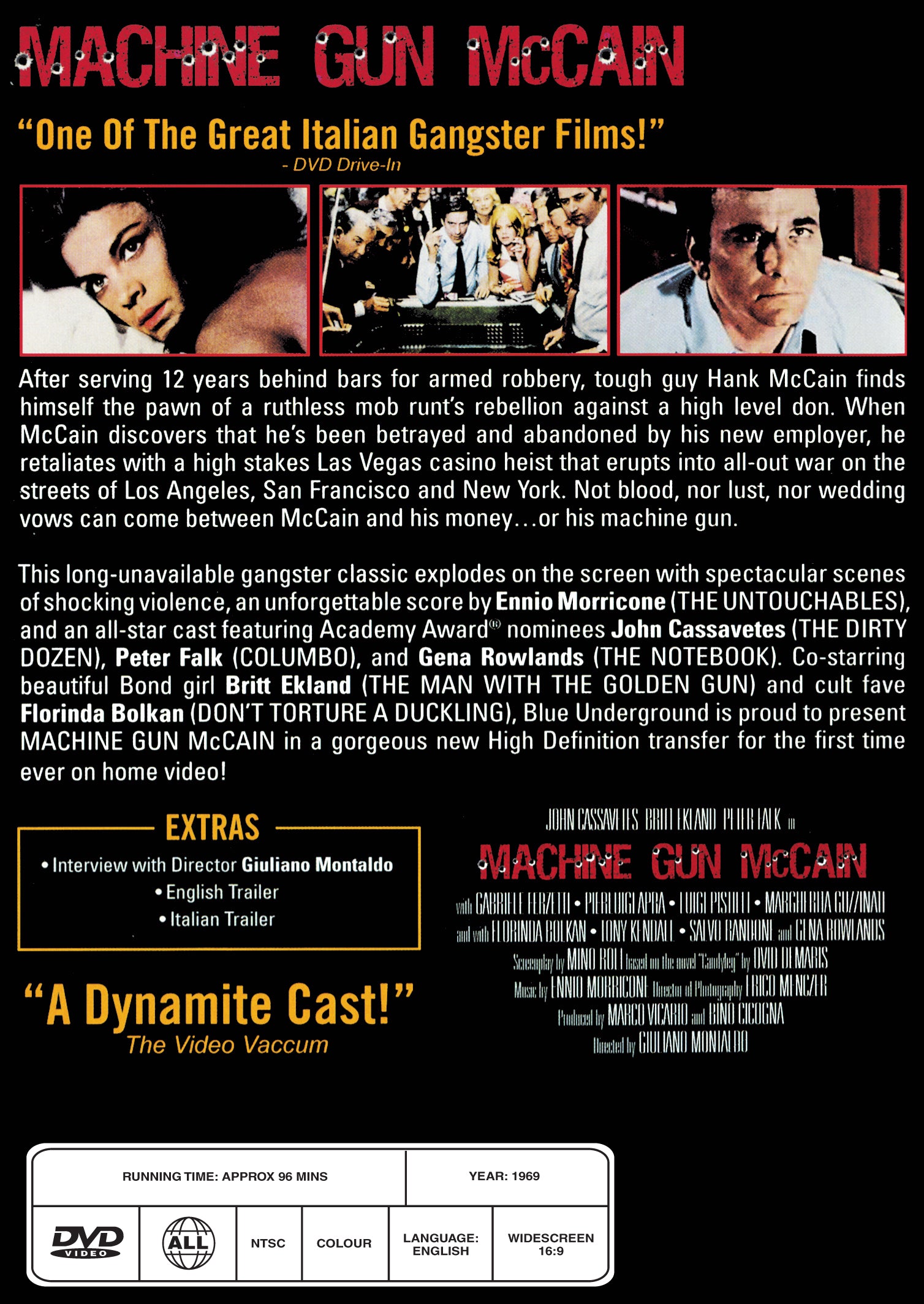Buy Online Machine Gun McCain (1969) - DVD - John Cassavetes, Britt Ekland | Best Shop for Old classic and hard to find movies on DVD - Timeless Classic DVD