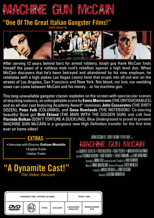 Buy Online Machine Gun McCain (1969) - DVD - John Cassavetes, Britt Ekland | Best Shop for Old classic and hard to find movies on DVD - Timeless Classic DVD