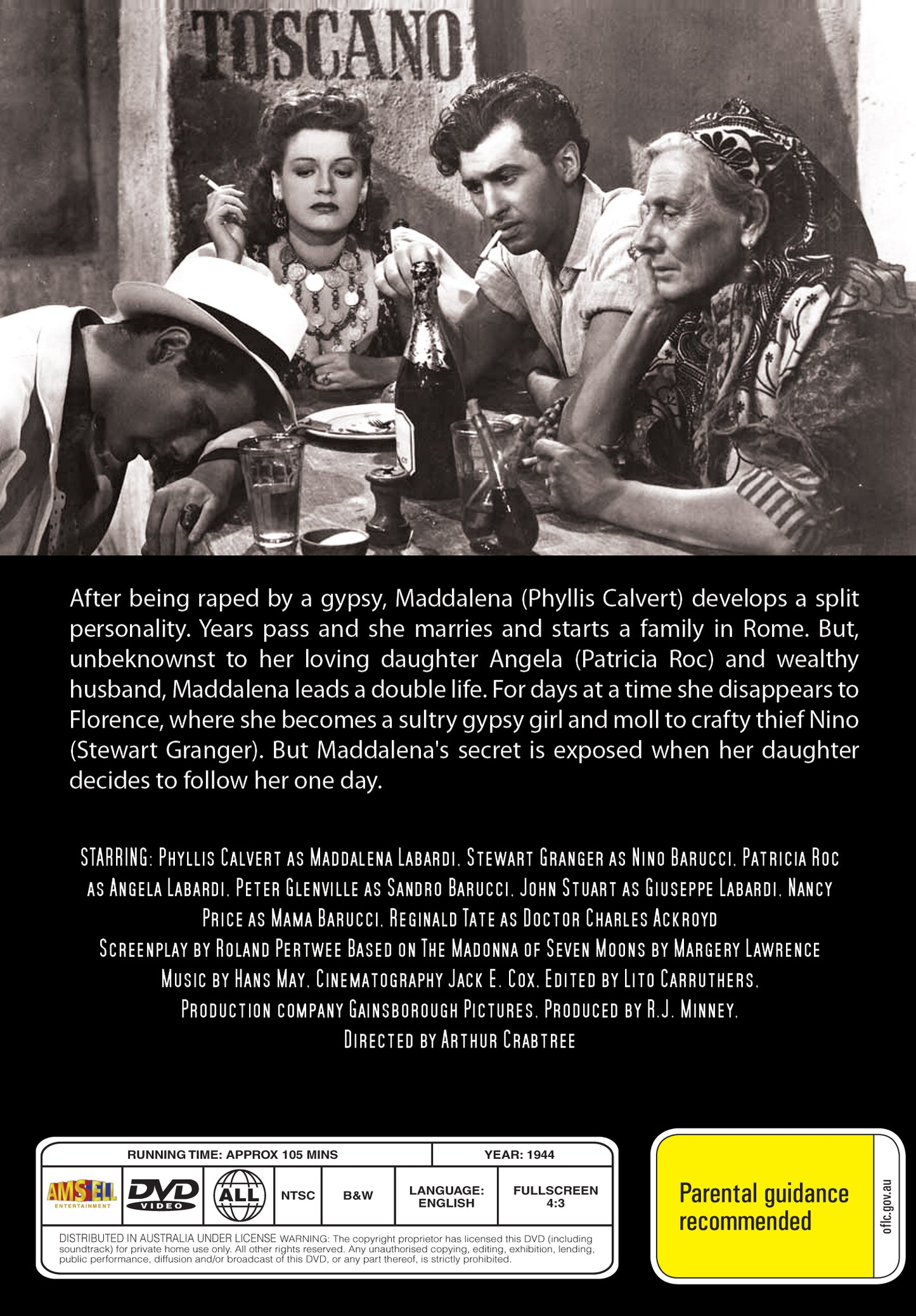 Buy Online Madonna of the Seven Moons (1945) - DVD - Phyllis Calvert, Stewart Granger | Best Shop for Old classic and hard to find movies on DVD - Timeless Classic DVD