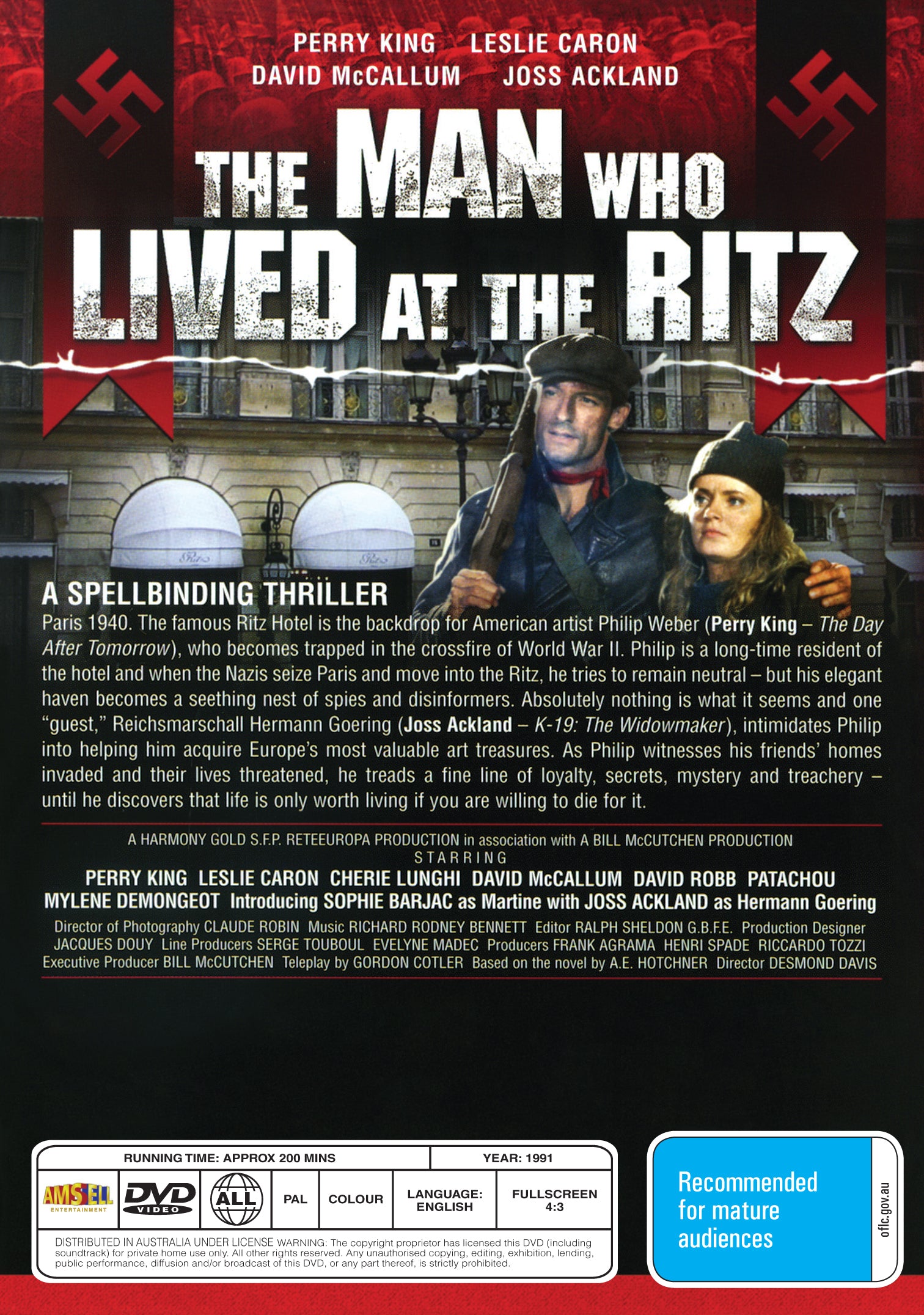 Buy Online The Man Who Lived at the Ritz (1989) - DVD - Joss Ackland, Sophie Barjac | Best Shop for Old classic and hard to find movies on DVD - Timeless Classic DVD