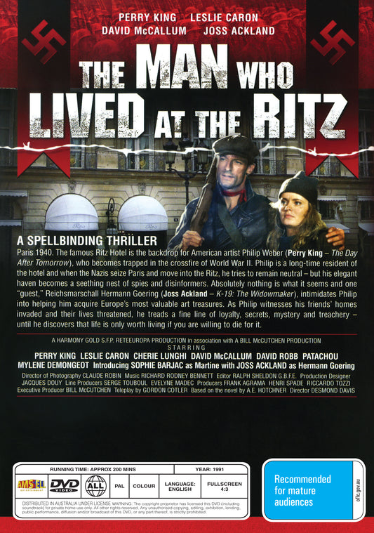 Buy Online The Man Who Lived at the Ritz (1989) - DVD - Joss Ackland, Sophie Barjac | Best Shop for Old classic and hard to find movies on DVD - Timeless Classic DVD