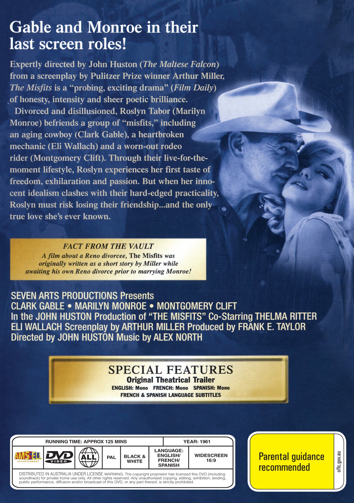 Buy Online The Misfits (1961) - DVD -  Clark Gable, Marilyn Monroe | Best Shop for Old classic and hard to find movies on DVD - Timeless Classic DVD