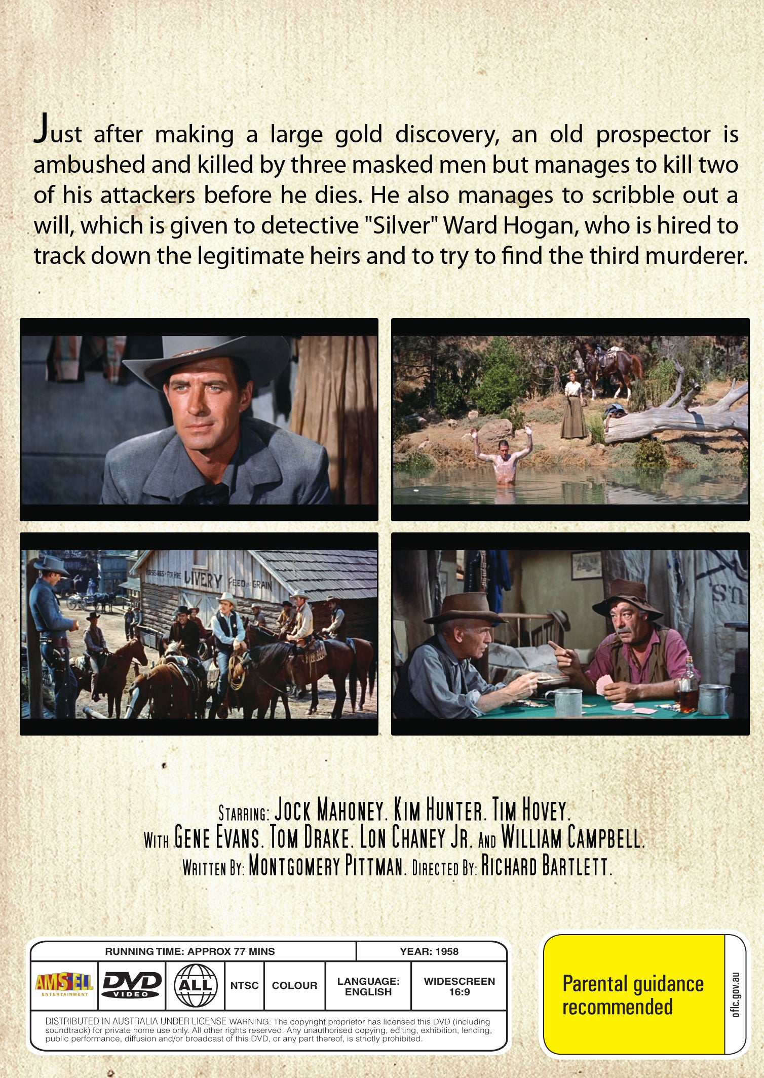 Buy Online Money, Women and Guns (1958) - DVD - Jock Mahoney, Kim Hunter | Best Shop for Old classic and hard to find movies on DVD - Timeless Classic DVD