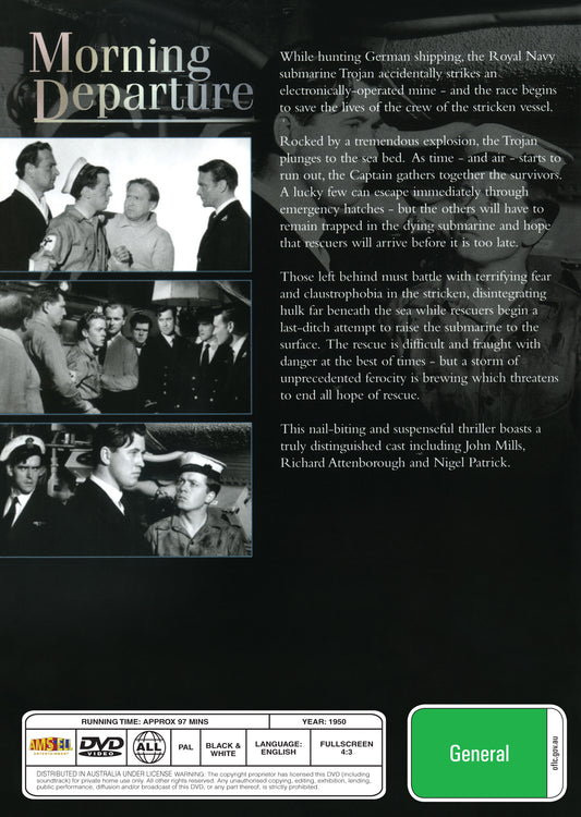 Buy Online Morning Departure (1950) - DVD - John Mills, Nigel Patrick | Best Shop for Old classic and hard to find movies on DVD - Timeless Classic DVD