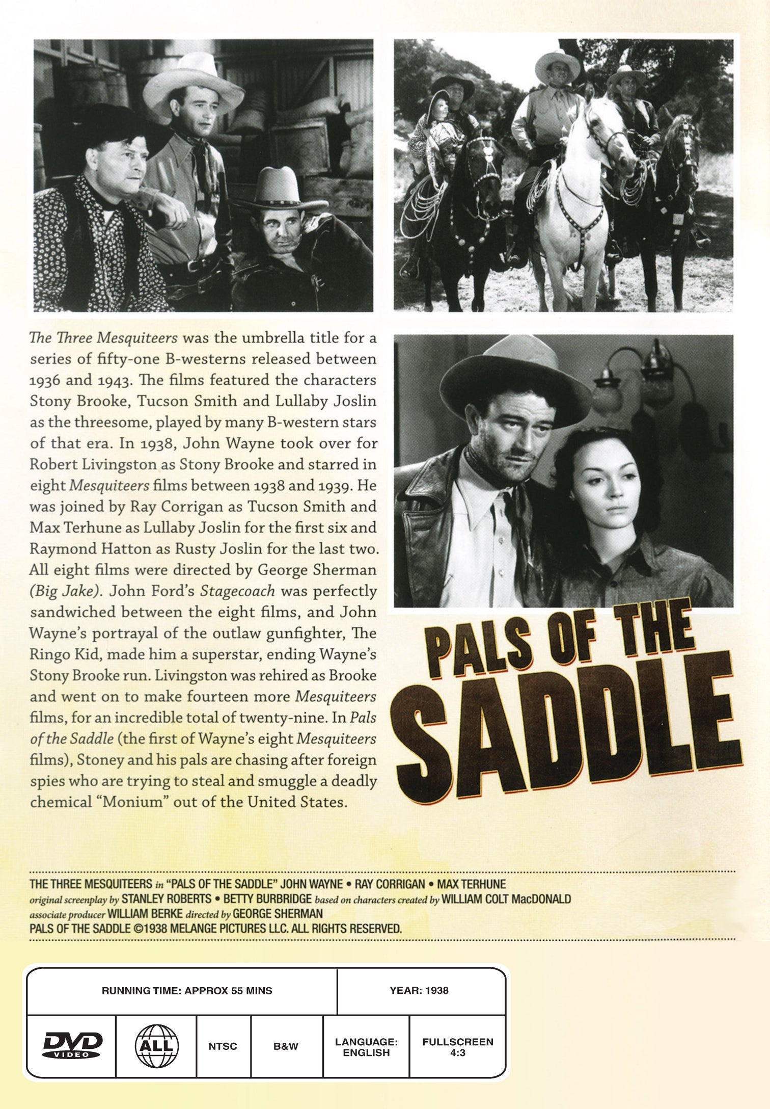 Buy Online Pals of the Saddle (1938) - DVD - John Wayne, Ray Corrigan | Best Shop for Old classic and hard to find movies on DVD - Timeless Classic DVD