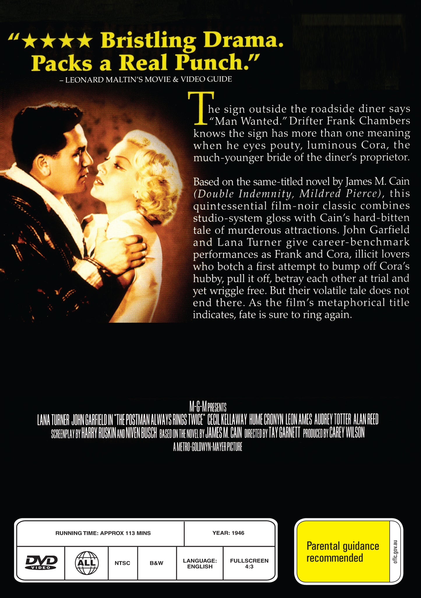 Buy Online The Postman Always Rings Twice (1946) - DVD - Lana Turner, John Garfield | Best Shop for Old classic and hard to find movies on DVD - Timeless Classic DVD