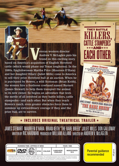 Buy Online The Rare Breed (1966) - DVD - James Stewart, Maureen O'Hara | Best Shop for Old classic and hard to find movies on DVD - Timeless Classic DVD