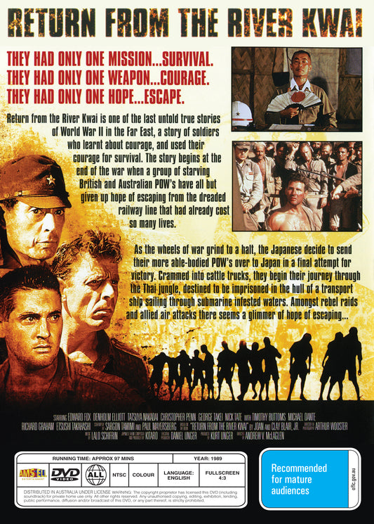 Buy Online Return from the River Kwai (1989) - DVD - Timothy Bottoms, Nick Tate | Best Shop for Old classic and hard to find movies on DVD - Timeless Classic DVD