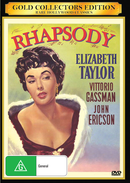 Buy Online Rhapsody (1954) - DVD -  Elizabeth Taylor, Vittorio Gassman | Best Shop for Old classic and hard to find movies on DVD - Timeless Classic DVD