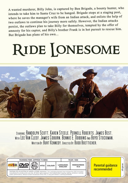 Buy Online Ride Lonesome (1959) - DVD - Randolph Scott, Karen Steele | Best Shop for Old classic and hard to find movies on DVD - Timeless Classic DVD