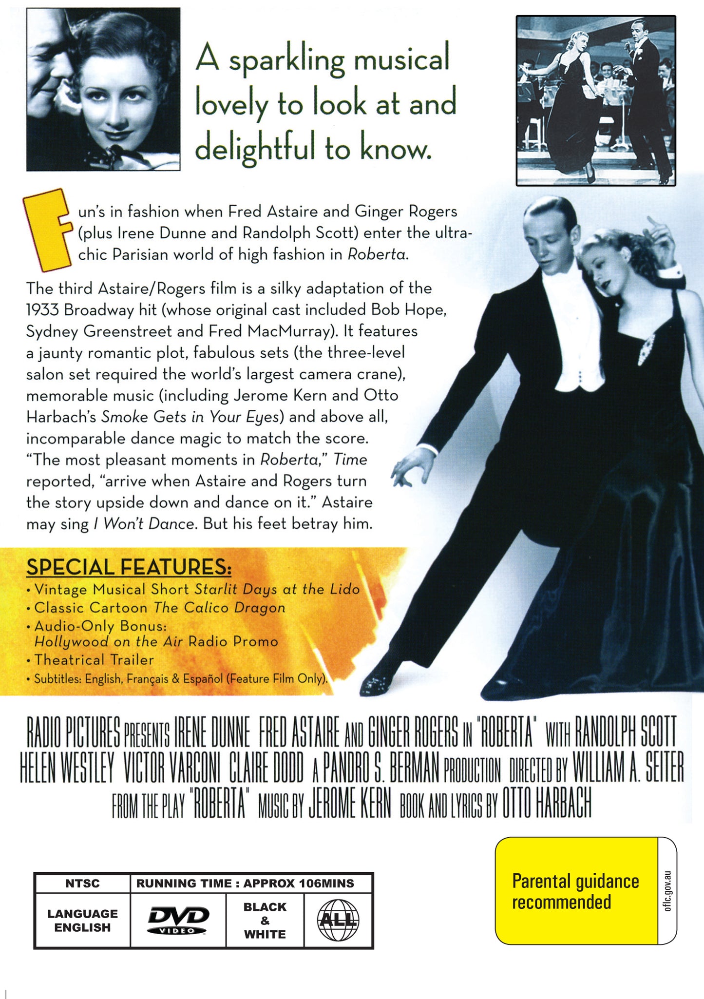 Buy Online Roberta (1935) - DVD - Fred Astaire, Ginger Rogers | Best Shop for Old classic and hard to find movies on DVD - Timeless Classic DVD