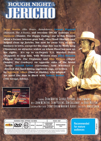 Buy Online Rough Night in Jericho (1967) - DVD - Dean Martin, Jean Simmons | Best Shop for Old classic and hard to find movies on DVD - Timeless Classic DVD