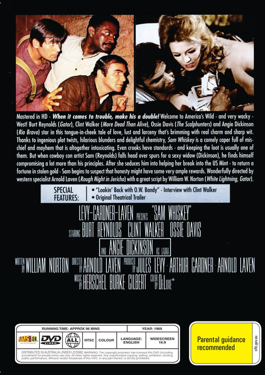 Buy Online Sam Whiskey (1969) - DVD - Burt Reynolds, Angie Dickinson, Clint Walker | Best Shop for Old classic and hard to find movies on DVD - Timeless Classic DVD