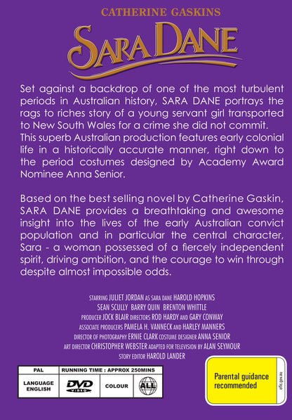 Buy Online Sara Dane  (1982) - DVD -  Juliet Jordan, Harold Hopkins | Best Shop for Old classic and hard to find movies on DVD - Timeless Classic DVD