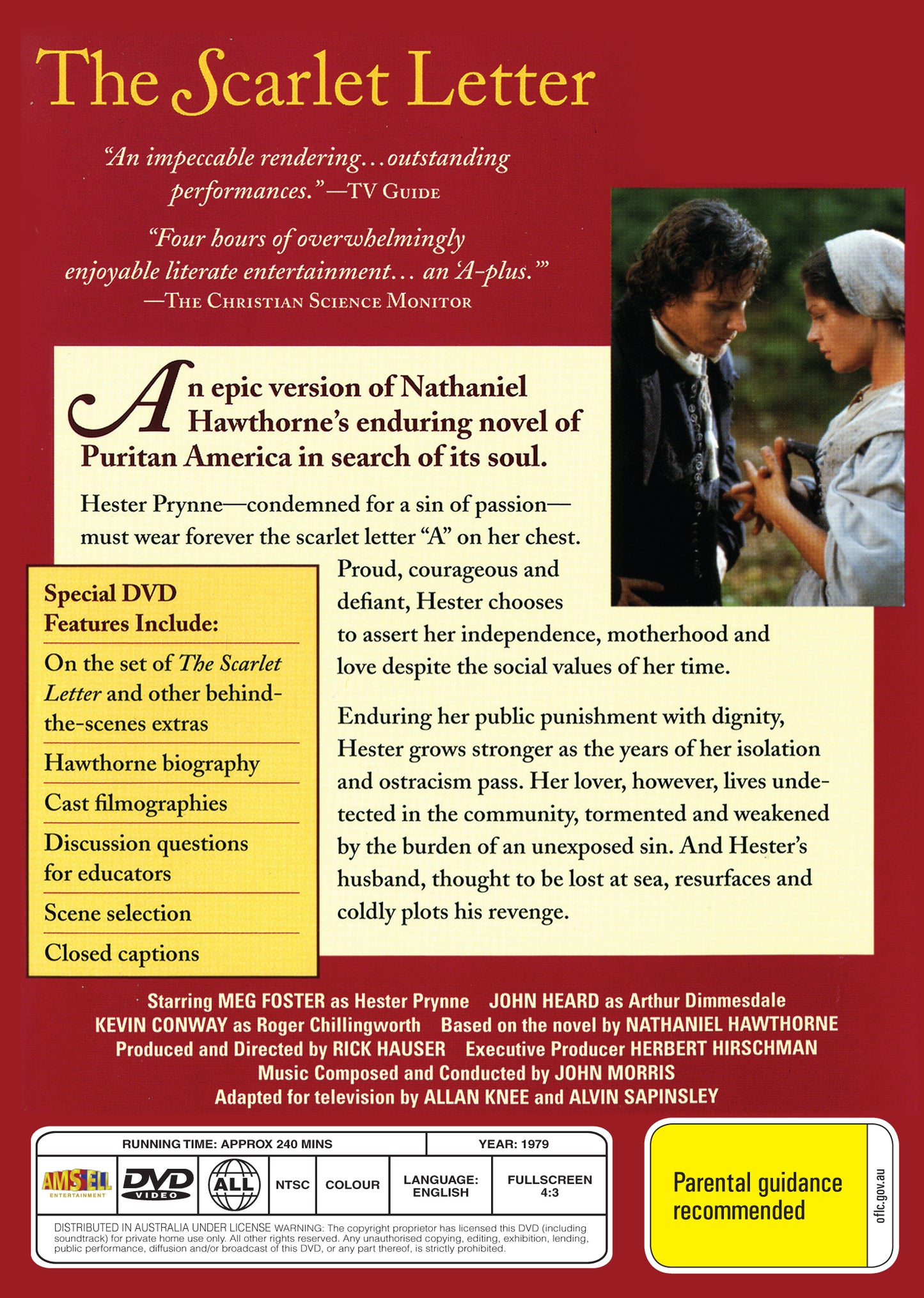 Buy Online The Scarlet Letter  (1979) - DVD - Meg Foster, Andrew E. Darling | Best Shop for Old classic and hard to find movies on DVD - Timeless Classic DVD