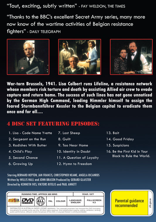 Buy Online Secret Army  (1977) - DVD - Bernard Hepton, Angela Richards | Best Shop for Old classic and hard to find movies on DVD - Timeless Classic DVD