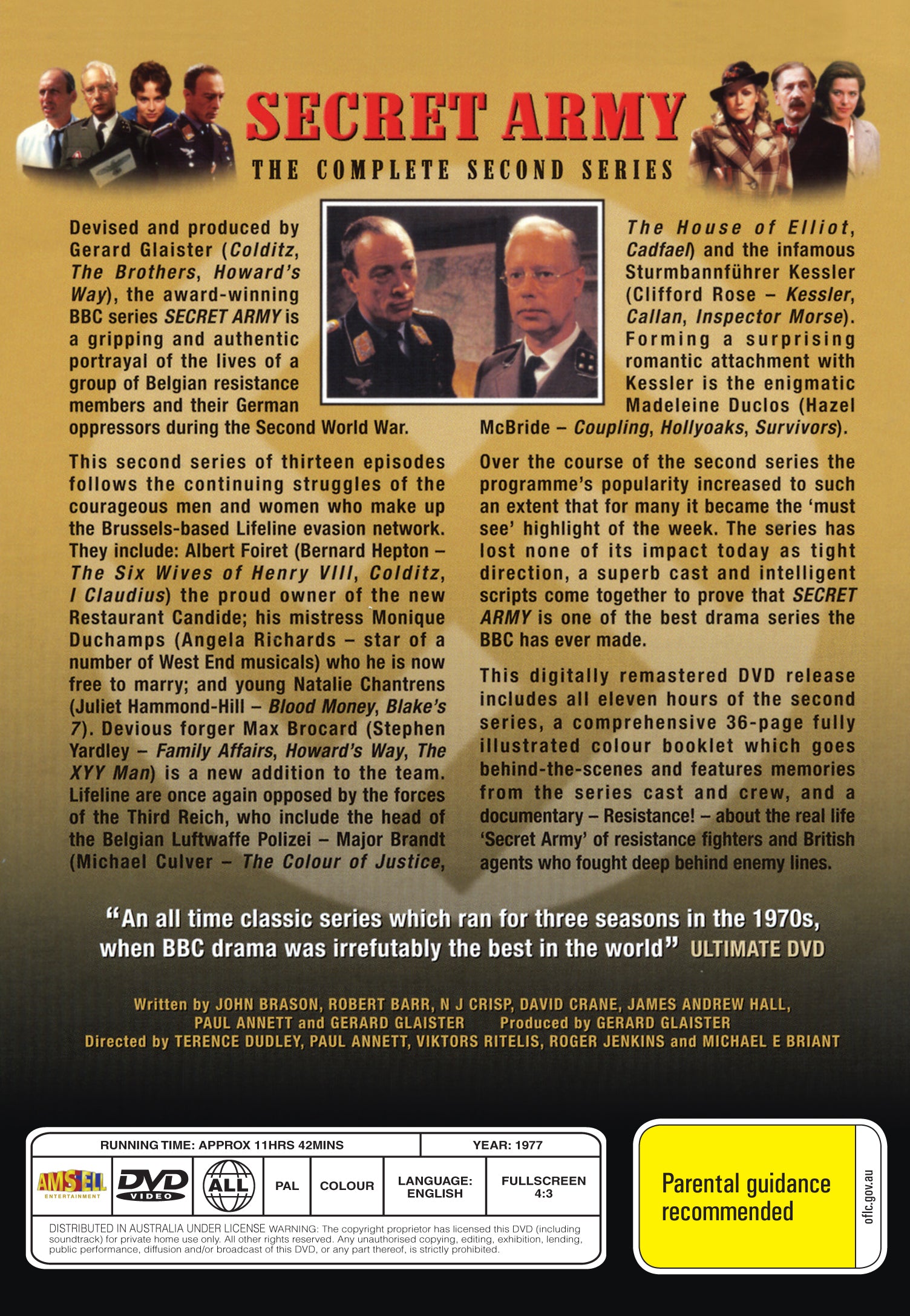 Buy Online Secret Army  (1977) Second Series - DVD - Bernard Hepton, Angela Richards | Best Shop for Old classic and hard to find movies on DVD - Timeless Classic DVD