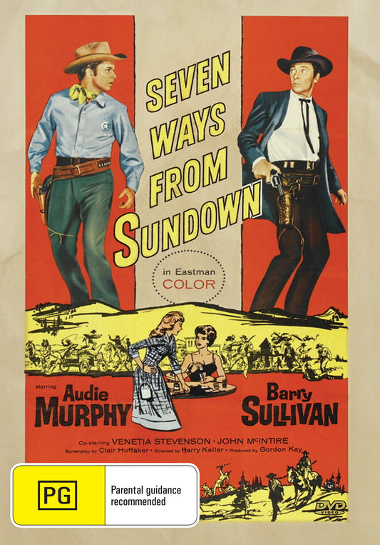 Buy Online Seven Ways from Sundown (1960) - DVD - Audie Murphy, Barry Sullivan | Best Shop for Old classic and hard to find movies on DVD - Timeless Classic DVD