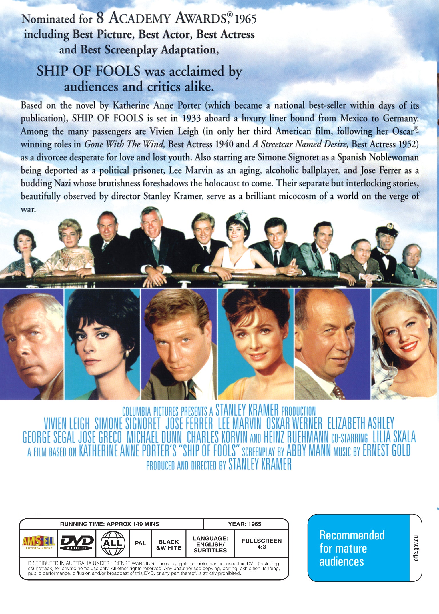 Buy Online Ship of Fools (1965) - DVD - Vivien Leigh, Simone Signoret | Best Shop for Old classic and hard to find movies on DVD - Timeless Classic DVD