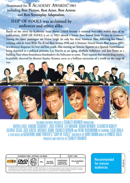 Buy Online Ship of Fools (1965) - DVD - Vivien Leigh, Simone Signoret | Best Shop for Old classic and hard to find movies on DVD - Timeless Classic DVD