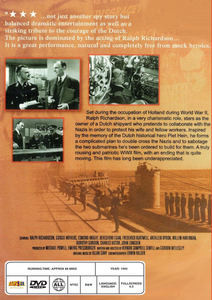 Buy Online The Silver Fleet (1943) - DVD - Ralph Richardson, Googie Withers | Best Shop for Old classic and hard to find movies on DVD - Timeless Classic DVD
