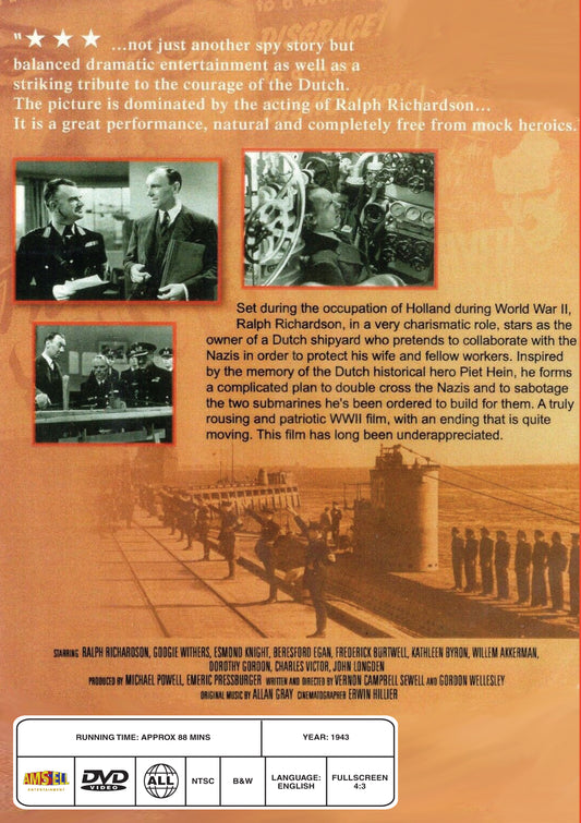 Buy Online The Silver Fleet (1943) - DVD - Ralph Richardson, Googie Withers | Best Shop for Old classic and hard to find movies on DVD - Timeless Classic DVD