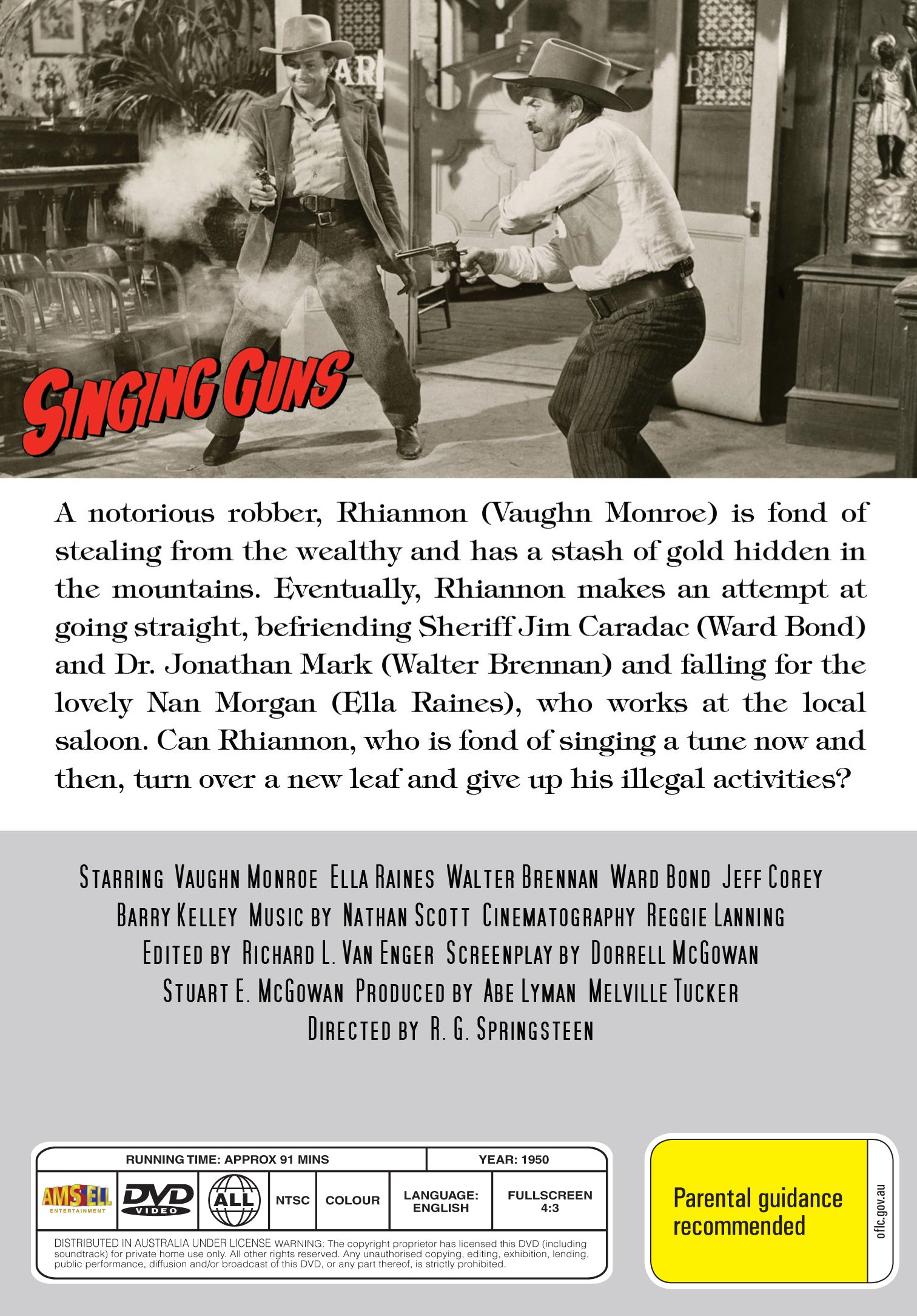 Buy Online Singing Guns (1950) - DVD - Vaughn Monroe, Ella Raines | Best Shop for Old classic and hard to find movies on DVD - Timeless Classic DVD