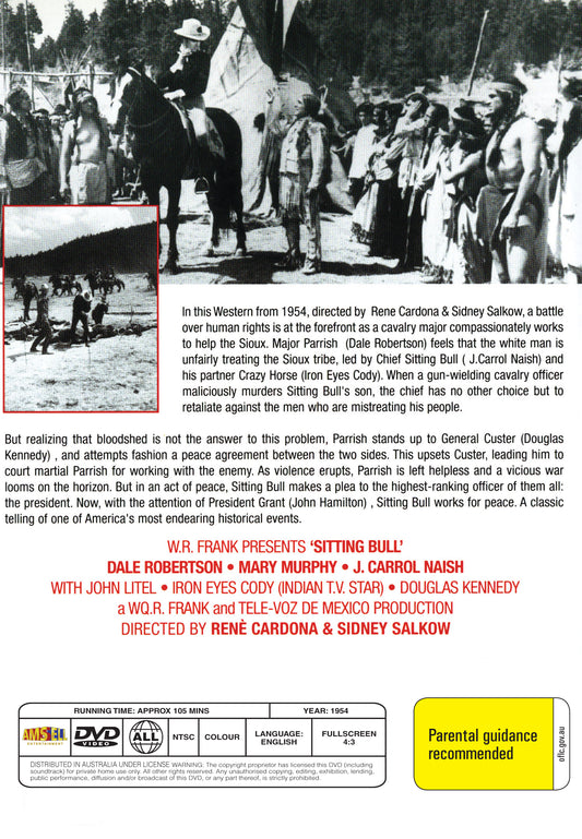Buy Online Sitting Bull (1954) - DVD - Dale Robertson, Mary Murphy | Best Shop for Old classic and hard to find movies on DVD - Timeless Classic DVD