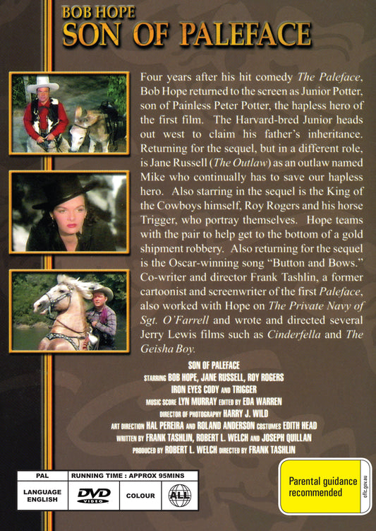 Buy Online Son of Paleface (1952)  - Bob Hope, Jane Russell, Roy Rogers | Best Shop for Old classic and hard to find movies on DVD - Timeless Classic DVD