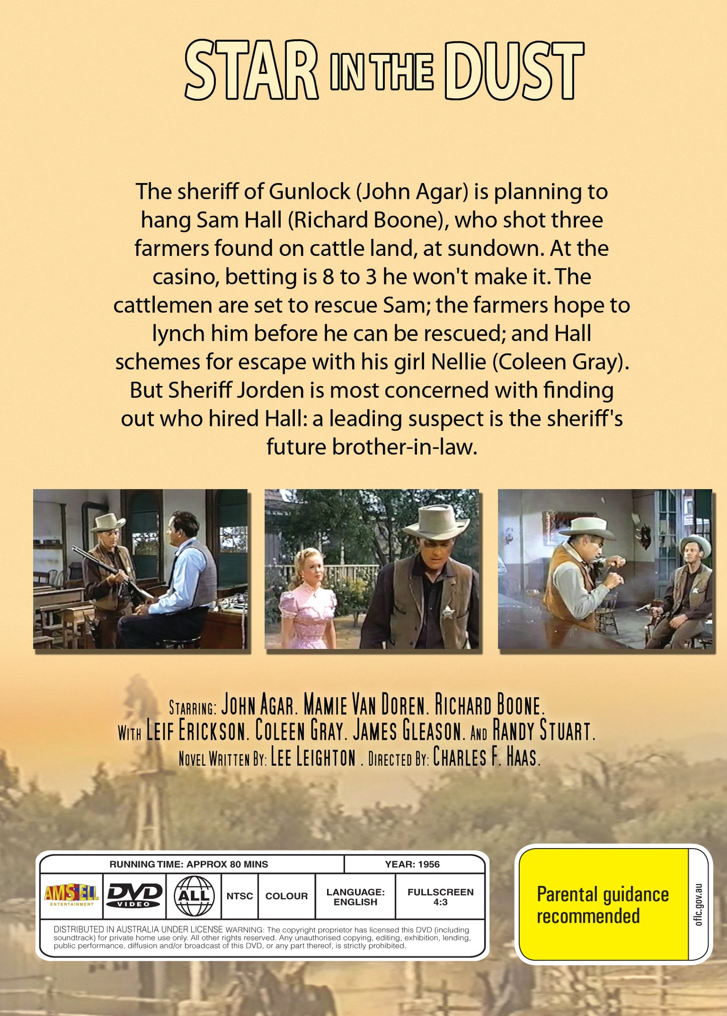 Buy Online Star in the Dust (1956) - DVD - John Agar, Mamie Van Doren, Richard Boone | Best Shop for Old classic and hard to find movies on DVD - Timeless Classic DVD