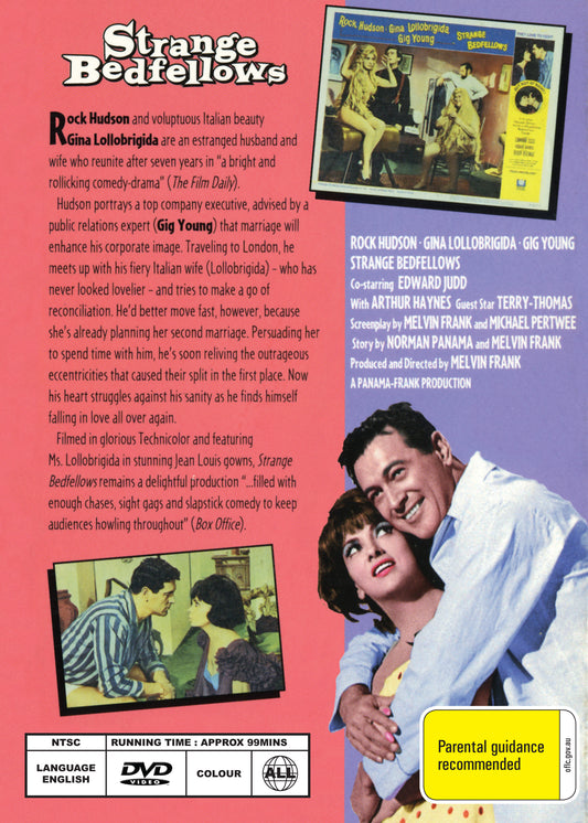 Buy Online Strange Bedfellows (1965) - DVD - Rock Hudson, Gina Lollobrigida | Best Shop for Old classic and hard to find movies on DVD - Timeless Classic DVD