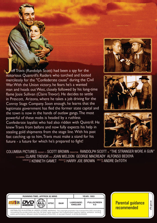 Buy Online The Stranger Wore a Gun (1953) - DVD - Randolph Scott, Claire Trevor | Best Shop for Old classic and hard to find movies on DVD - Timeless Classic DVD