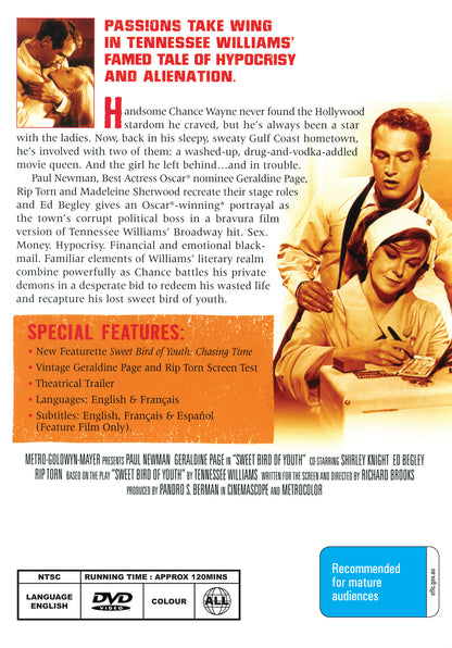 Buy Online Sweet Bird of Youth (1962) - DVD - Paul Newman, Geraldine Page | Best Shop for Old classic and hard to find movies on DVD - Timeless Classic DVD