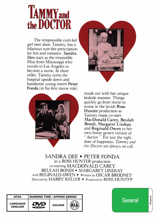 Buy Online Tammy and the Doctor (1963) - DVD - Sandra Dee, Peter Fonda | Best Shop for Old classic and hard to find movies on DVD - Timeless Classic DVD